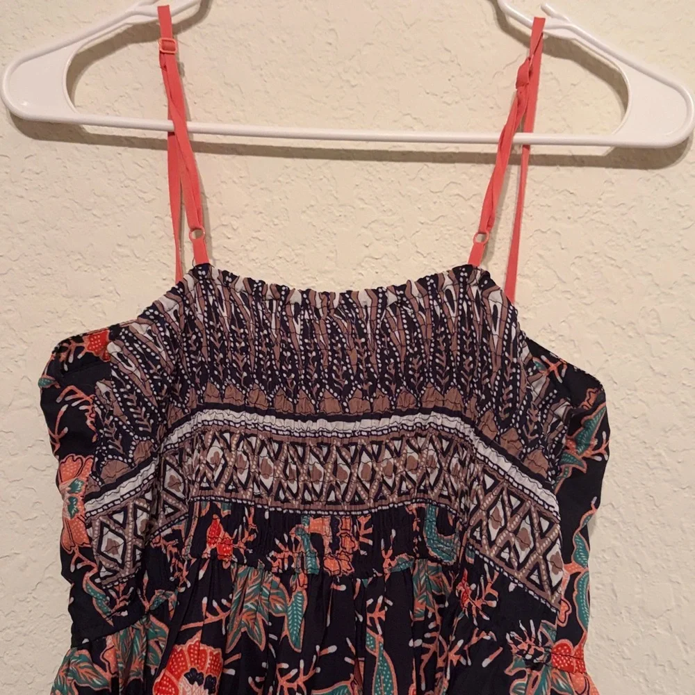 Band Of Gypsies Floral Fit & Flare Spaghetti Strap Mini Dress - Picture 5 of 6